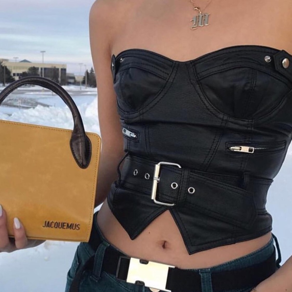 Rat & Boa Black Leather Corset - Picture 4 of 10
